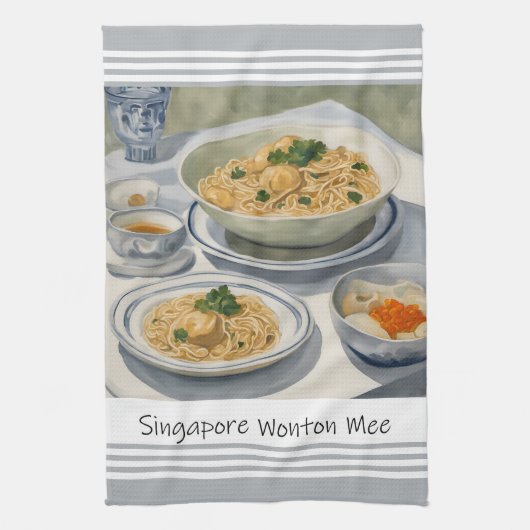 Singapur Wonton Mee Kitchen Handtuch (Vertikal)