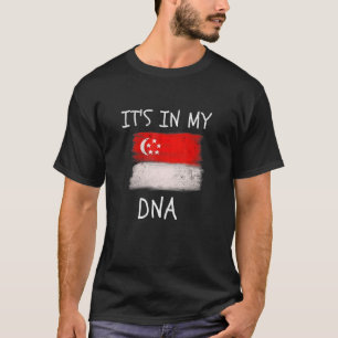 Singapur Wurzeln Es ist in meiner DNA Patriotische T-Shirt