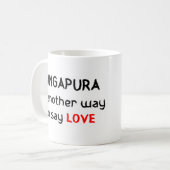 Singapura Liebe Kaffee Tasse (Vorderseite Links)
