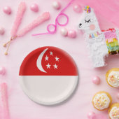 Singapurer-Flagge Singapurs Singapura Pappteller (Party)