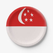 Singapurer-Flagge Singapurs Singapura Pappteller (Vorderseite)
