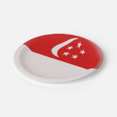 Singapurer-Flagge Singapurs Singapura Pappteller (Schrägansicht)