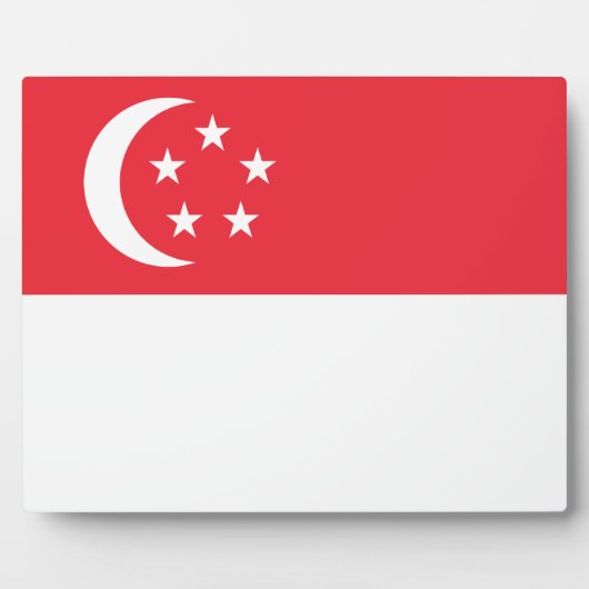 singapurische Flagge Fotoplatte (Vorderseite)