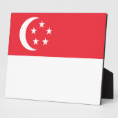 singapurische Flagge Fotoplatte (Seite)