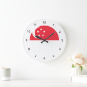 Singapurische Flagge Wanduhren (Zuhause)