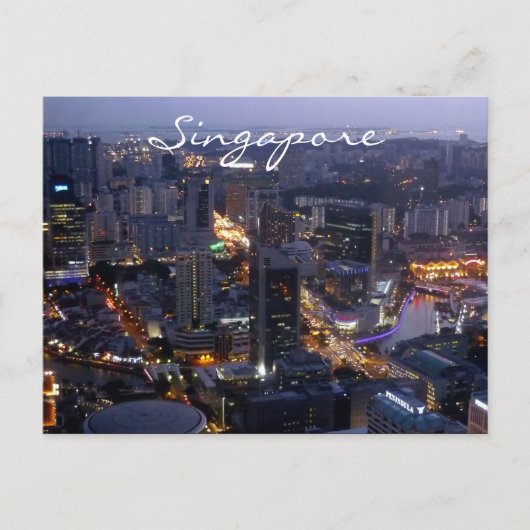 singapurische Stadt Postkarte (Vorderseite)