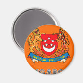 singapurisches Emblem Magnet (Vorderseite/Rückseite)