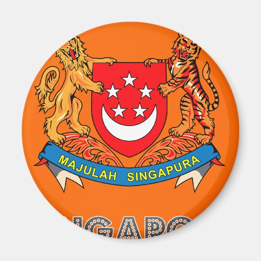 singapurisches Emblem Magnet (Vorne)