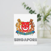 singapurisches Emblem Postkarte (Stehend Vorderseite)