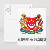 singapurisches Emblem Postkarte (Vorne/Hinten)