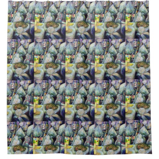 Singapurs sonnige Aromen Duschvorhang (Vorderseite)