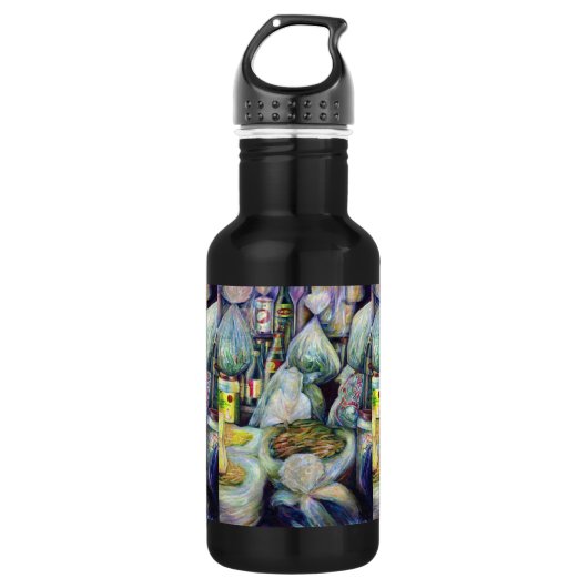 Singapurs sonnige Aromen Edelstahlflasche (Vorderseite)