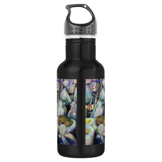 Singapurs sonnige Aromen Edelstahlflasche (Rückseite)