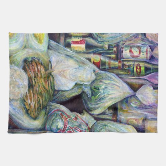 Singapurs sonnige Aromen Geschirrtuch (Horizontal)