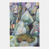 Singapurs sonnige Aromen Geschirrtuch (Vertikal)