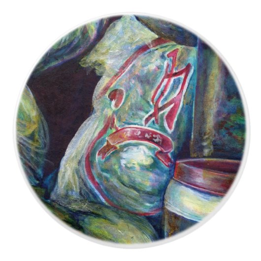 Singapurs sonnige Aromen Keramikknauf (Vorderseite)