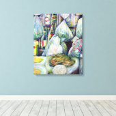 Singapurs sonnige Aromen Leinwanddruck (Insitu (Holzboden))