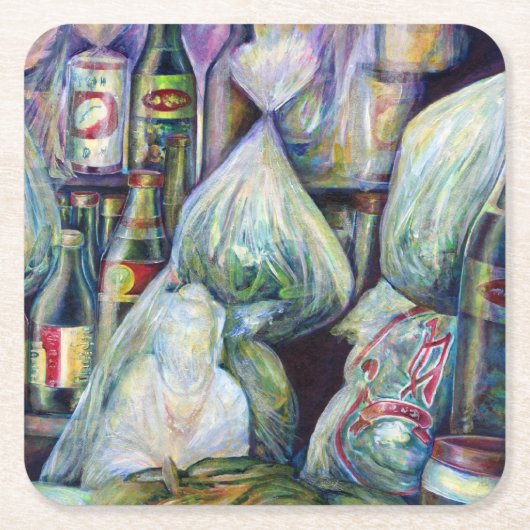 Singapurs sonnige Aromen Rechteckiger Pappuntersetzer (Vorderseite)