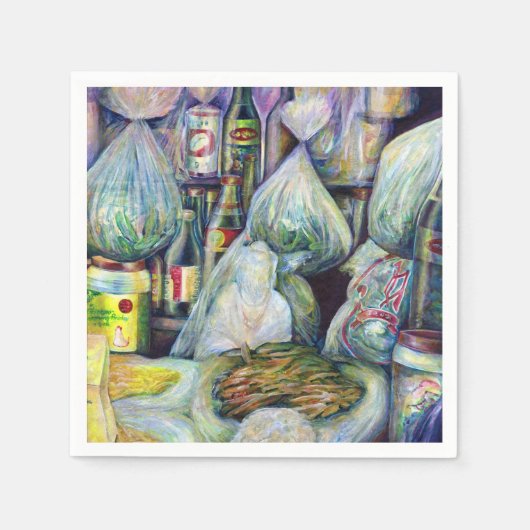 Singapurs sonnige Aromen Serviette (Vorderseite)