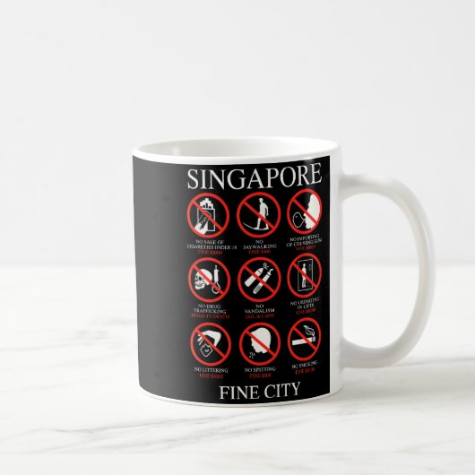 Singare Fine City Funny Rules Kaffeetasse (Rechts)