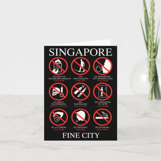 Singare Fine City Funny Rules Karte (Vorderseite)