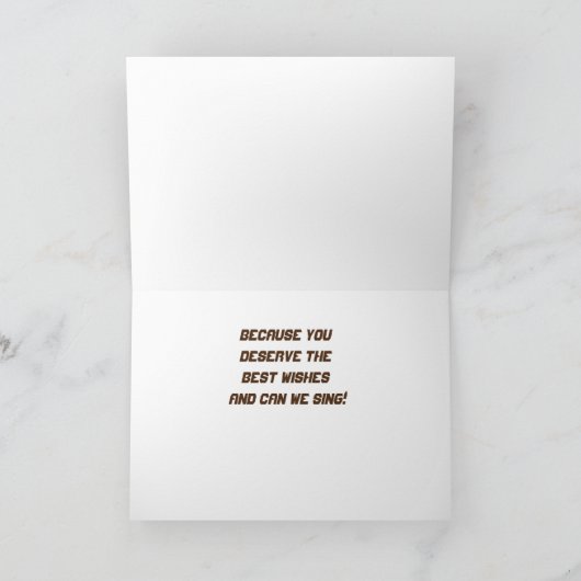 SINGCAMELS SING **GLÜCKLICHER GEBURTSTAG** KARTE (Innenseite)