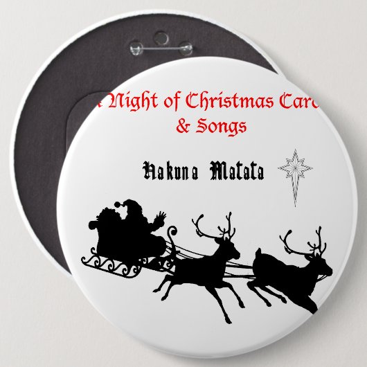 Singen am Weihnachtsfest - Carols & Festive Joy Button (Vorne & Hinten)