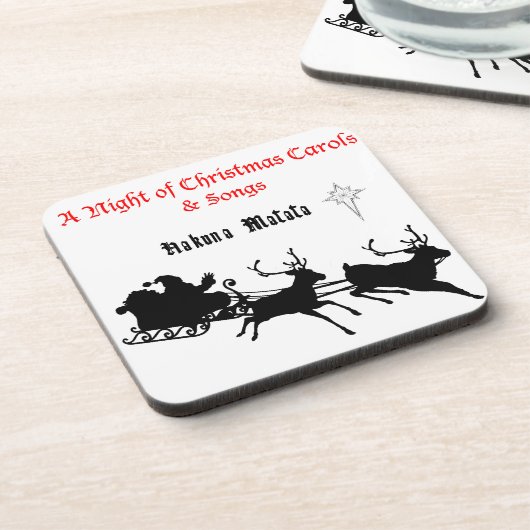 Singen am Weihnachtsfest - Carols & Festive Joy Getränkeuntersetzer (Linke Seite)