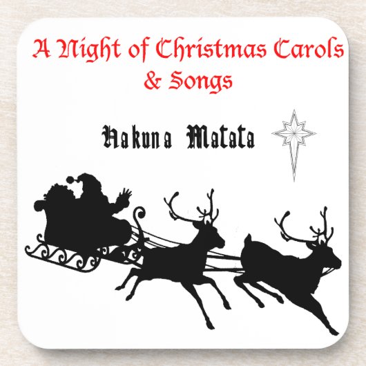 Singen am Weihnachtsfest - Carols & Festive Joy Getränkeuntersetzer (Vorderseite)