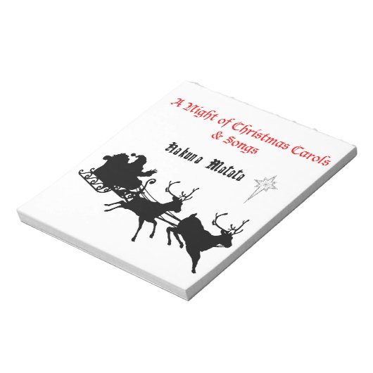 Singen am Weihnachtsfest - Carols & Festive Joy Notizblock (Rotiert)