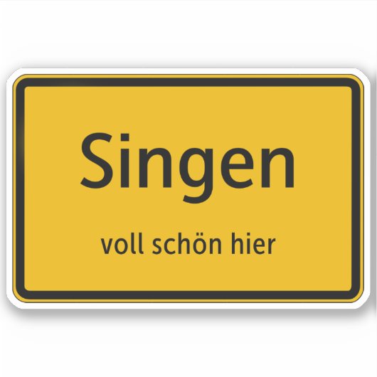 Singen Aufkleber Sticker Autoaufkleber (Vorderseite)