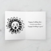 Singen der Blume - Happy Birthday Song Karte (Innenseite)