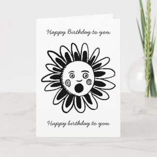 Singen der Blume - Happy Birthday Song Karte