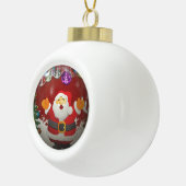 Singen des Weihnachtsmanns Keramik Kugel-Ornament (Rechts)