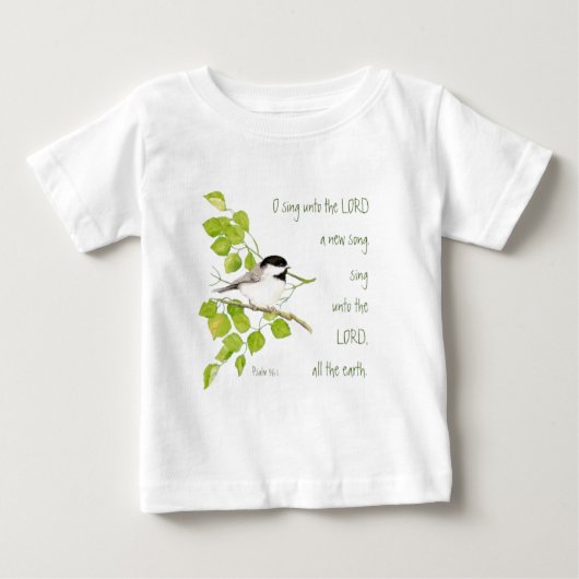 Singen eines neuen Liedes zum Herrn, zur Schrift & Baby T-shirt (Vorderseite)