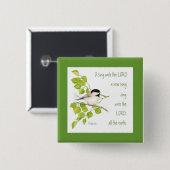 Singen eines neuen Liedes zum Herrn, zur Schrift & Button (Vorne & Hinten)