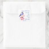 Singen eines neuen Liedes zum Herrn, zur Schrift & Quadratischer Aufkleber (Tasche)