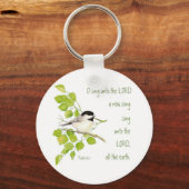 Singen eines neuen Liedes zum Herrn, zur Schrift & Schlüsselanhänger (Vorderseite)