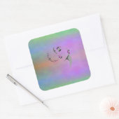 Singen eines Songdesigns Quadratischer Aufkleber (Umschlag)