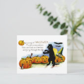Singen eines Songs von Halloween Postkarte (Stehend Vorderseite)