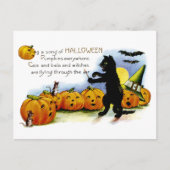 Singen eines Songs von Halloween Postkarte (Vorderseite)