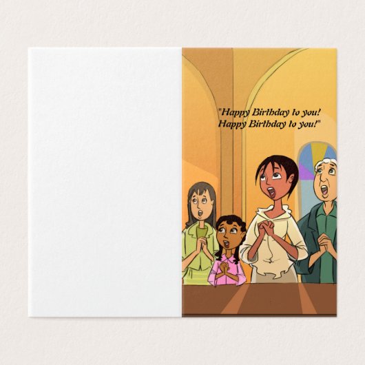 Singen gemeinsam Happy Birthday (Außenseite Aufgefaltet)