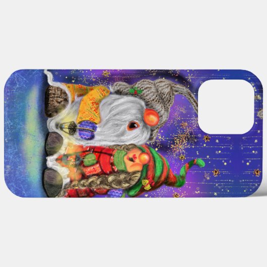 Singen glückliche Weihnachts Gnomes iPhone Case (Rückseite (Horizontal))