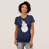 Singen Happy Snowman T-Shirt (Vorne ganz)