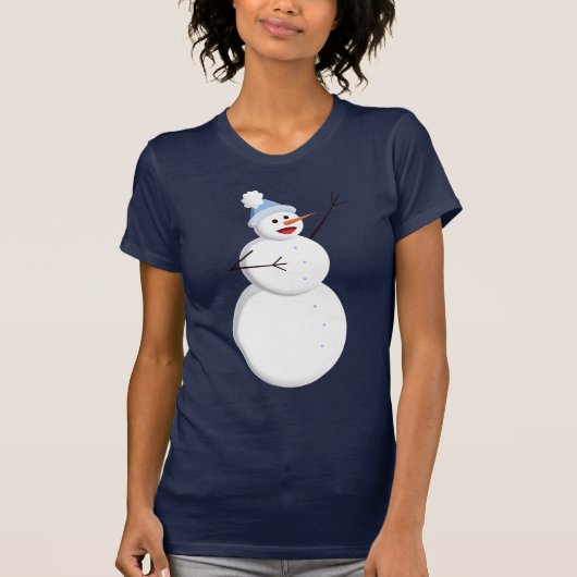 Singen Happy Snowman T-Shirt (Vorderseite)