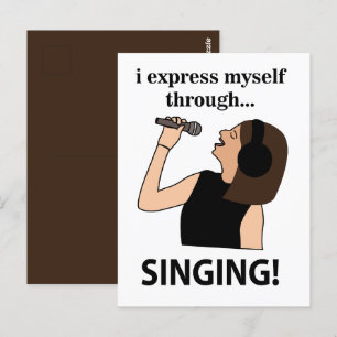 Singen Ich drücke mich durch Singen aus Postkarte