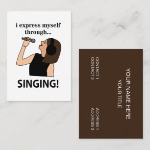 Singen Ich drücke mich durch Singen aus Visitenkarte