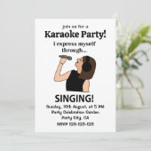 Singen Ich spreche mich durch singen aus Einladung (Stehend Vorderseite)