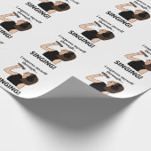 Singen Ich spreche mich durch singen aus Geschenkpapier (Ecke)