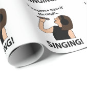 Singen Ich spreche mich durch singen aus Geschenkpapier (Rolleneckpunkt)